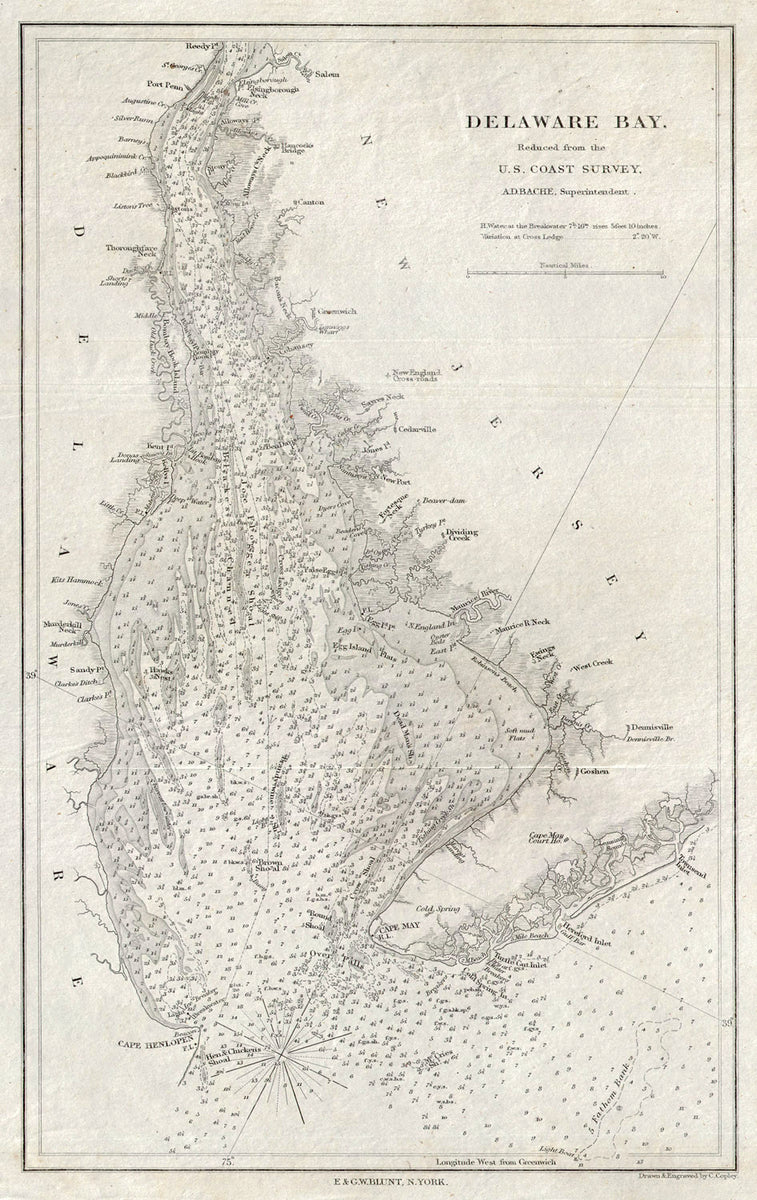 (DE.-NJ.) Delaware Bay – The Old Map Gallery