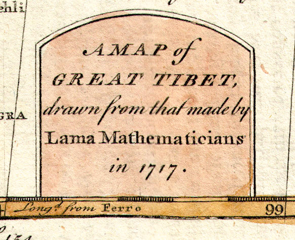 a map of great tibet drawn from that made by lama mathematicians in 1717