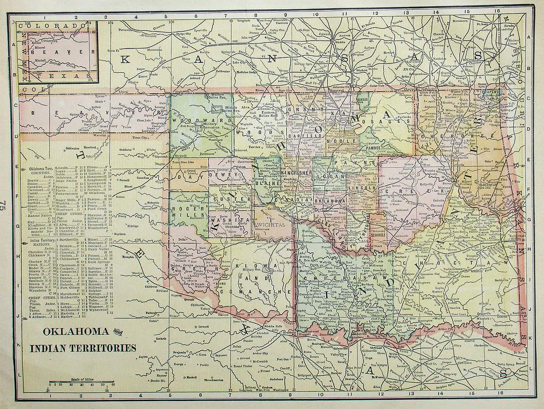 Oklahoma and Indian Territories – The Old Map Gallery