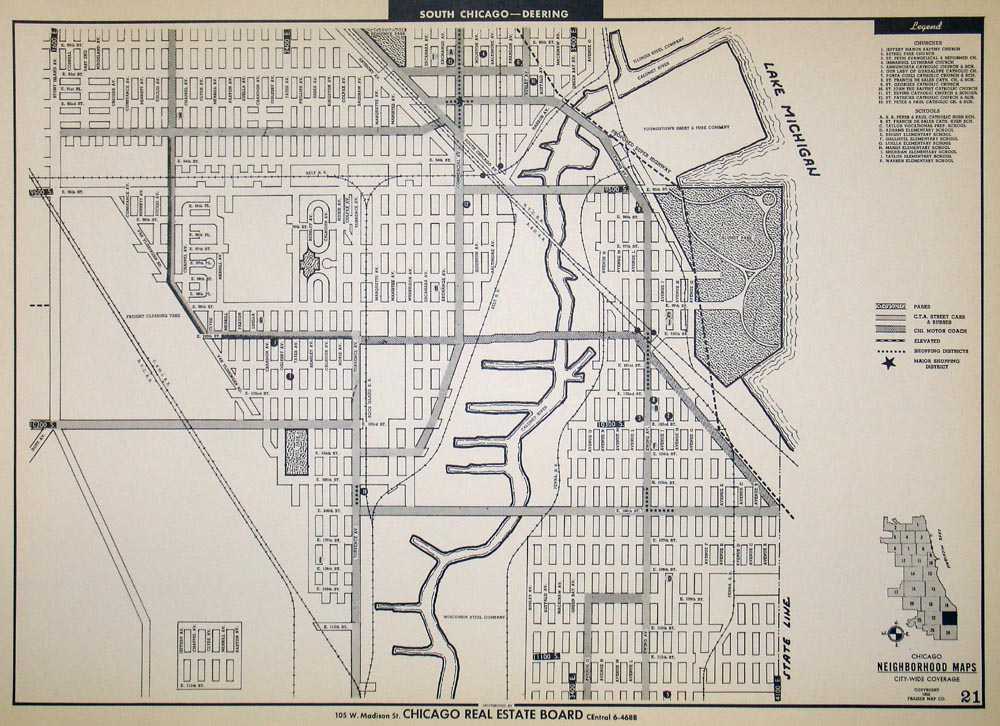 (IllinoisChicago) South Chicago Deering The Old Map Gallery