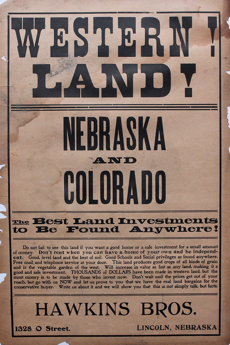 (CO NE) Western! Land!... The Old Map Gallery