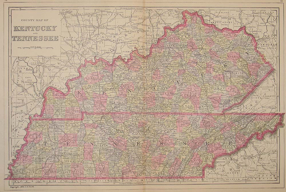 Kentucky and Tennessee The Old Map Gallery