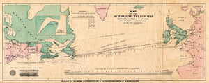 (Thematic - North America & Europe) Map of the Submarine Telegraph
