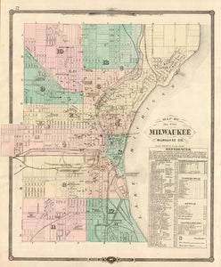 (WI.-Milwaukee) Map Of the City Milwaukee