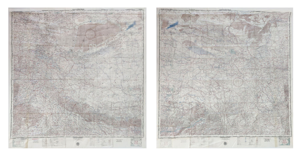A cold war era silk flyers map for the Himalayas Tibet Nepal China Mongolia