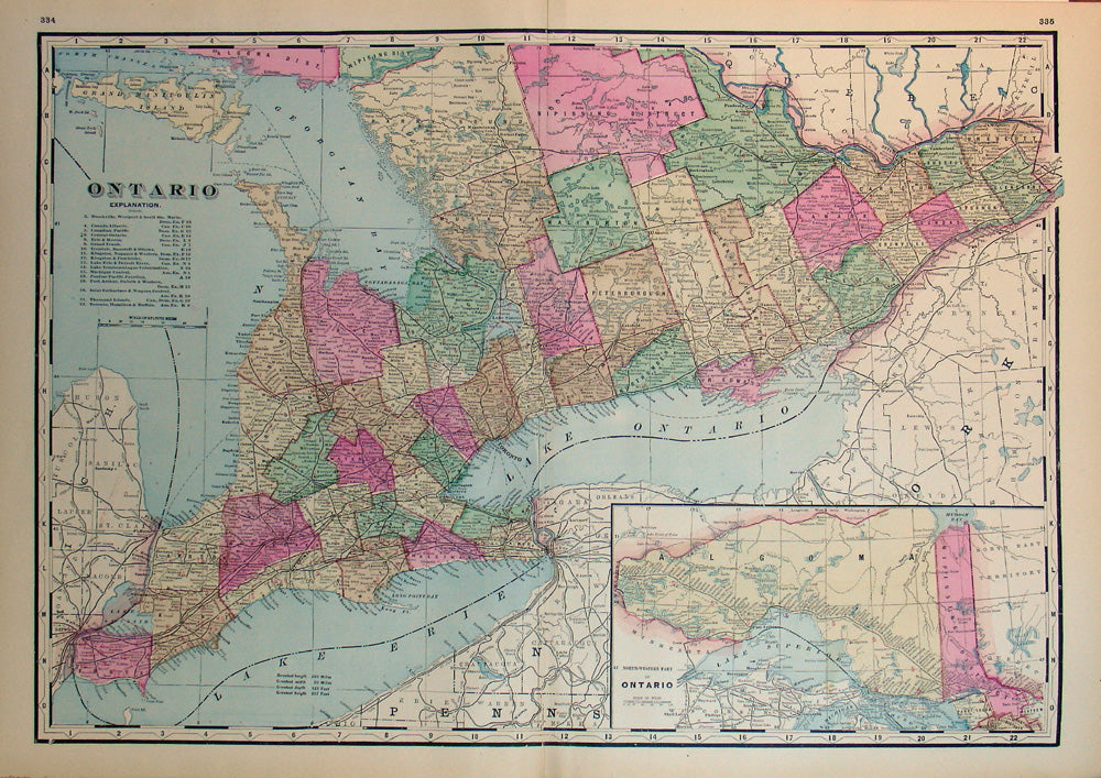 Ontario The Old Map Gallery