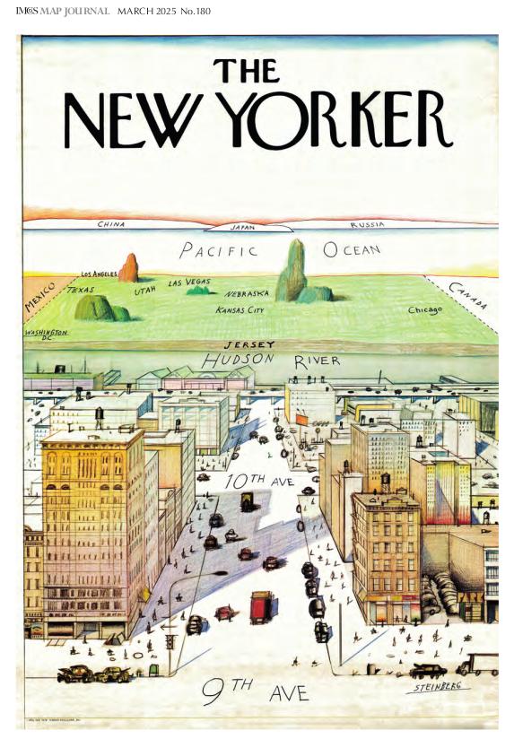 Saul Steinberg's "Projection" - A lens for regionalism and a geographical slang
