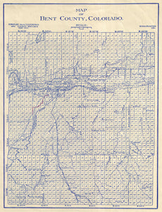 (CO. - Bent County) Map of Bent County, Colorado.