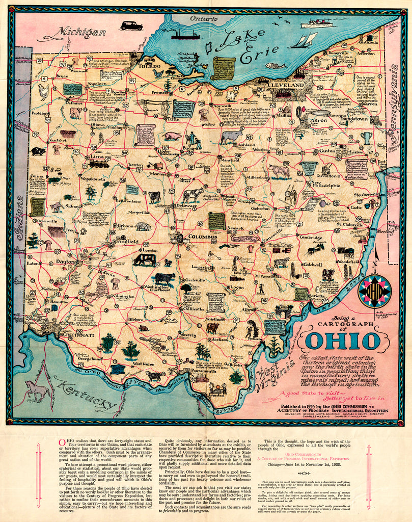 (OH.) Being A Cartograph of Ohio – The Old Map Gallery