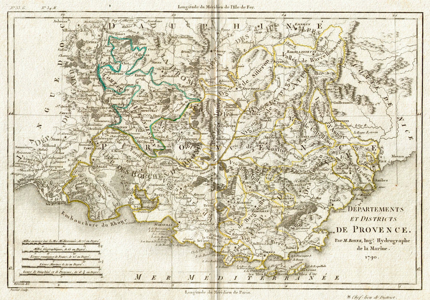 (France - Provence) Departments Et Districts De Provence...