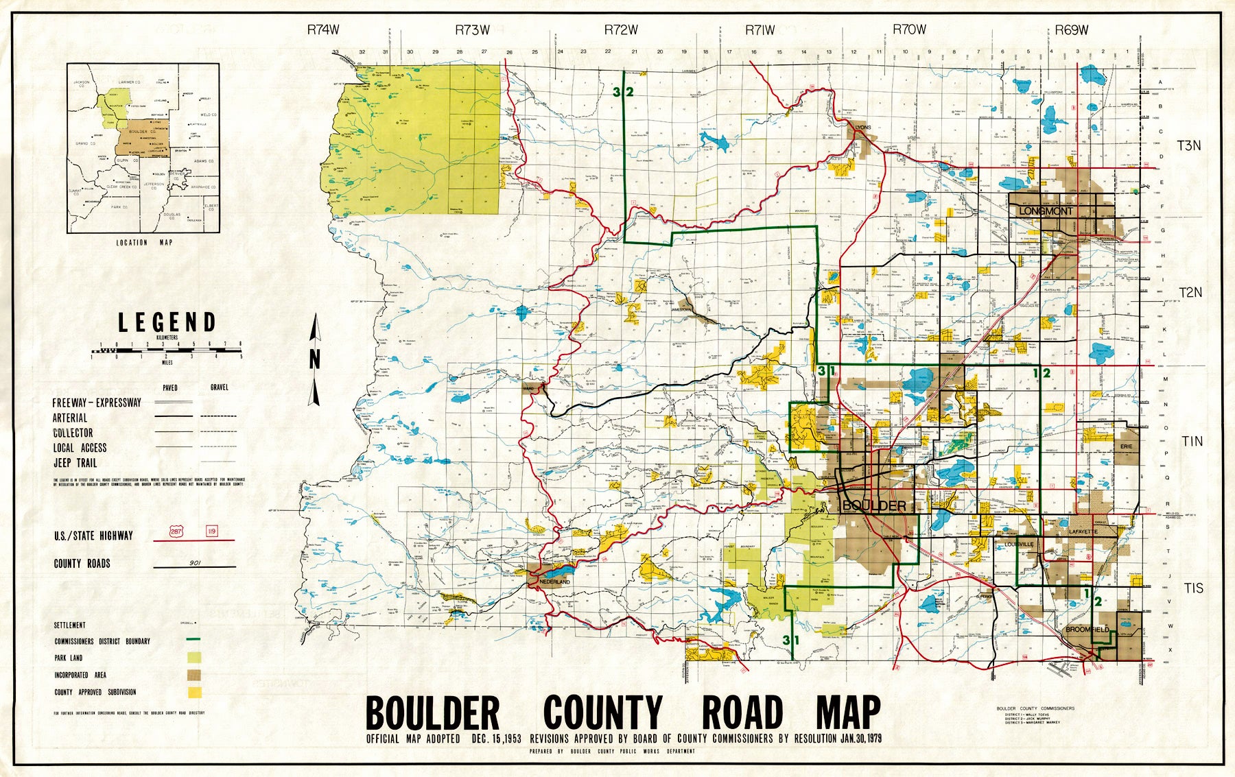 Boulder County Road Map