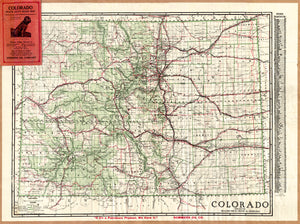 (CO.) Colorado State Auto Road Map
