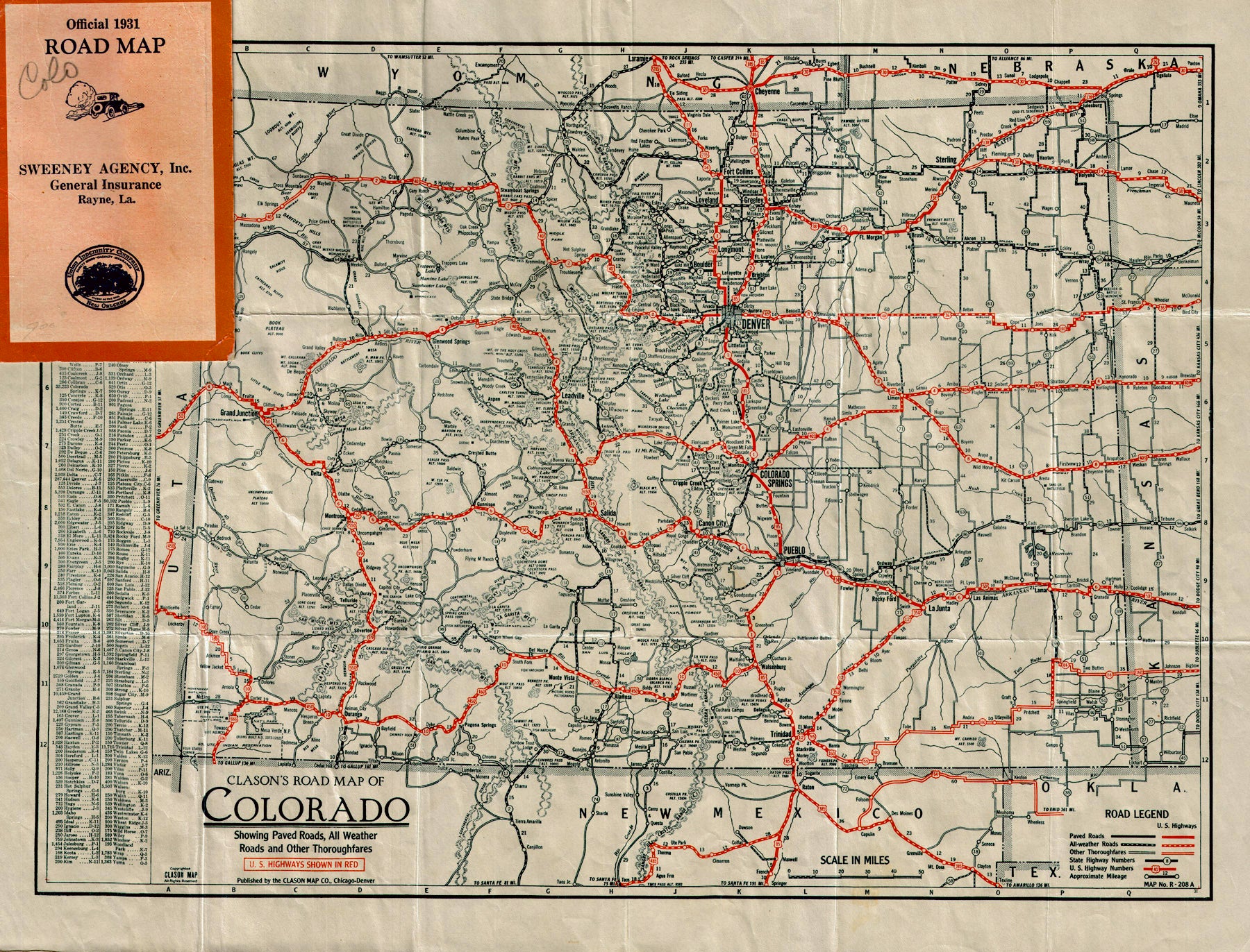 Colorado Road Map