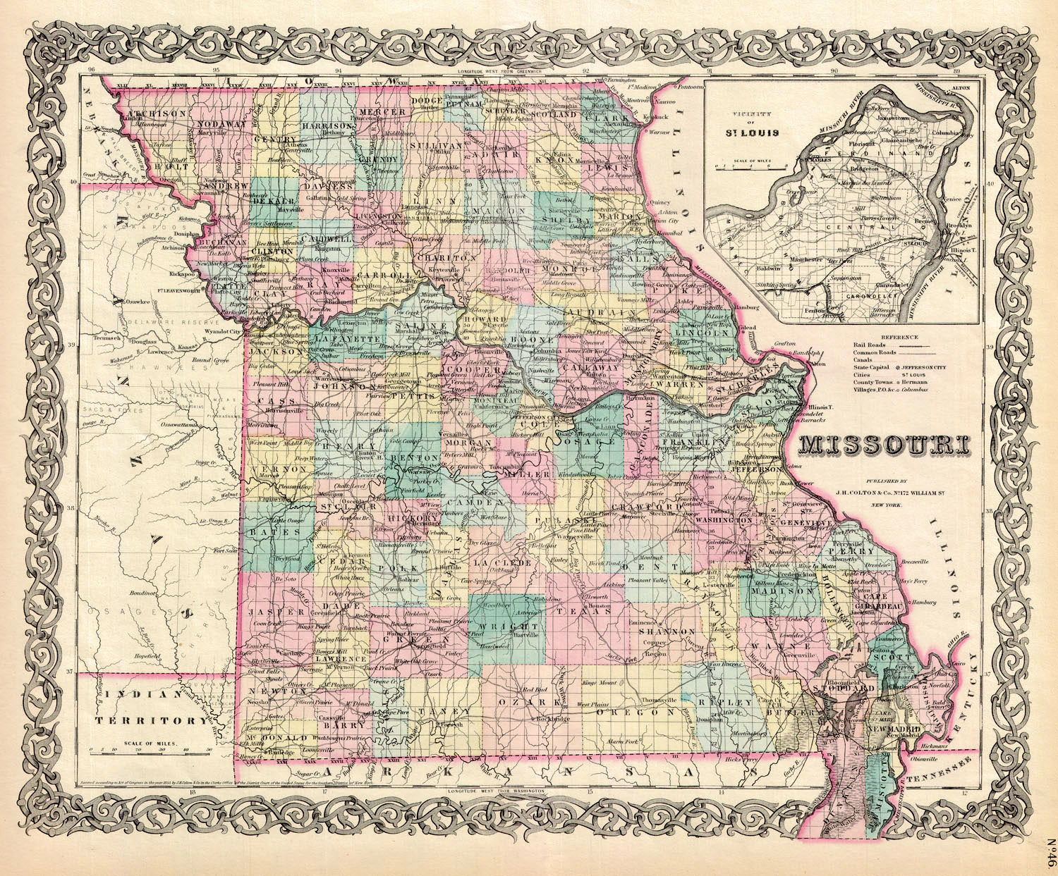 Mo Map (MO.) Missouri – The Old Map Gallery