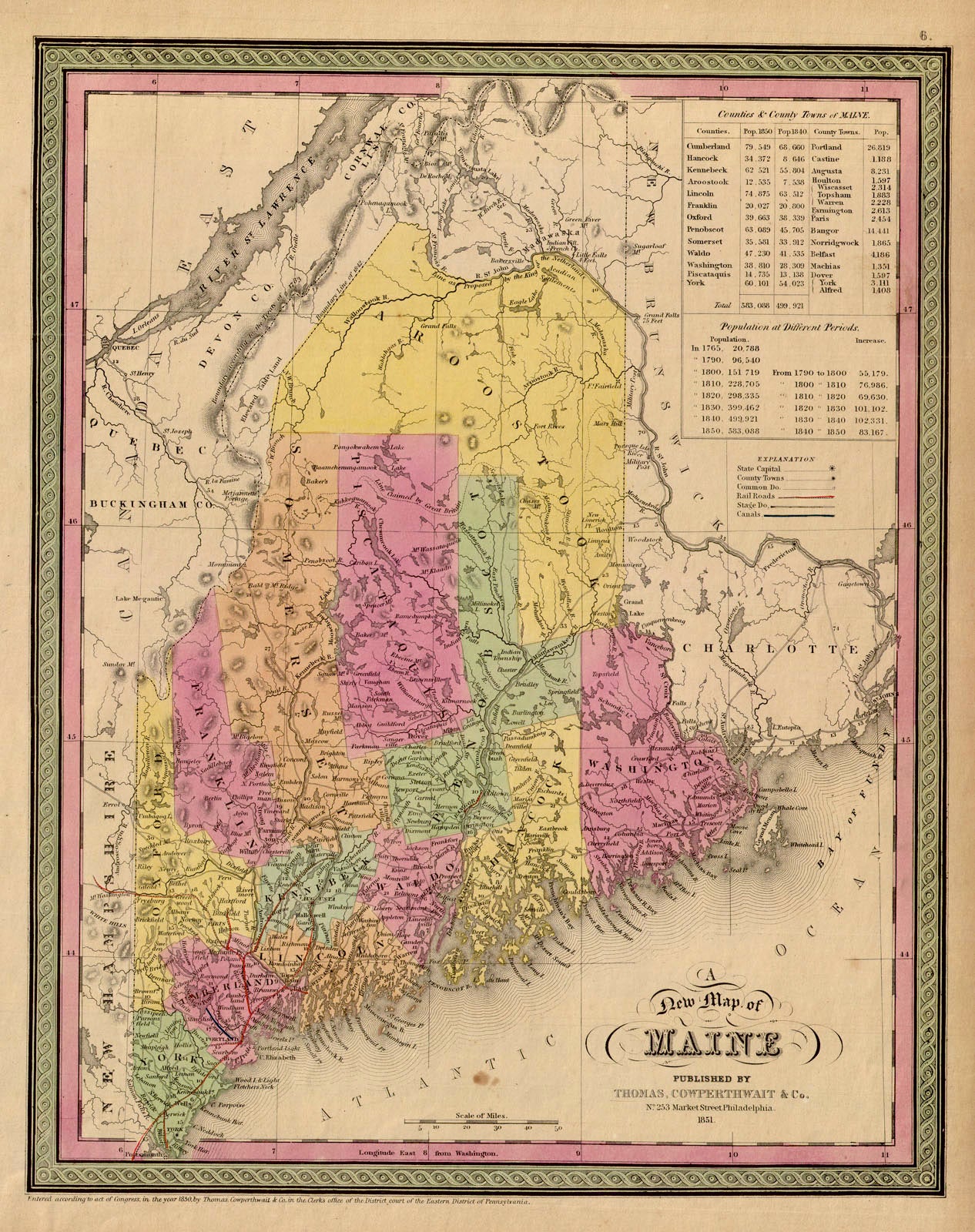 (ME.) A New Map of Maine