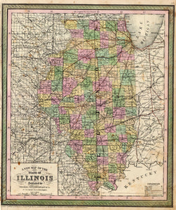 (Il.) A New Map Of The State Of Illinois