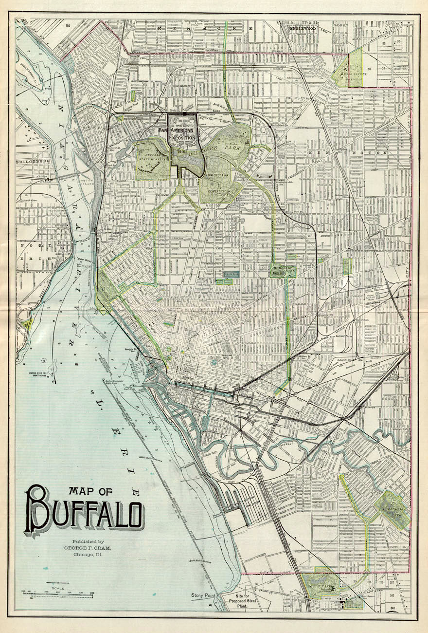 (NY. - Buffalo) Map of Buffalo