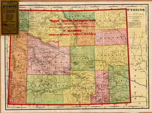 (WY.) Map Of Wyoming