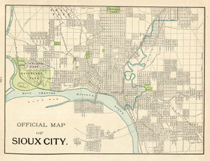 (IA) Official Map of Sioux City