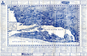 (FL - Miami, Miami Beach) "In and Out" Map of Miami - Miami Beach- Coral Gables & Vicinity