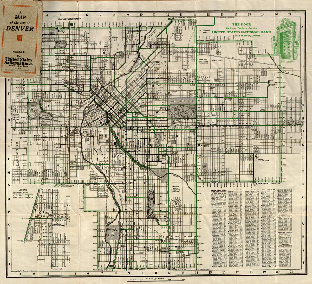 (CO. - Denver) A Map of the City of Denver – The Old Map Gallery