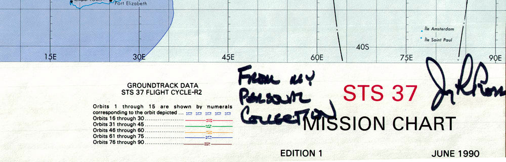 (Space - Space Shuttle) STS 37 Mission Chart – The Old Map Gallery