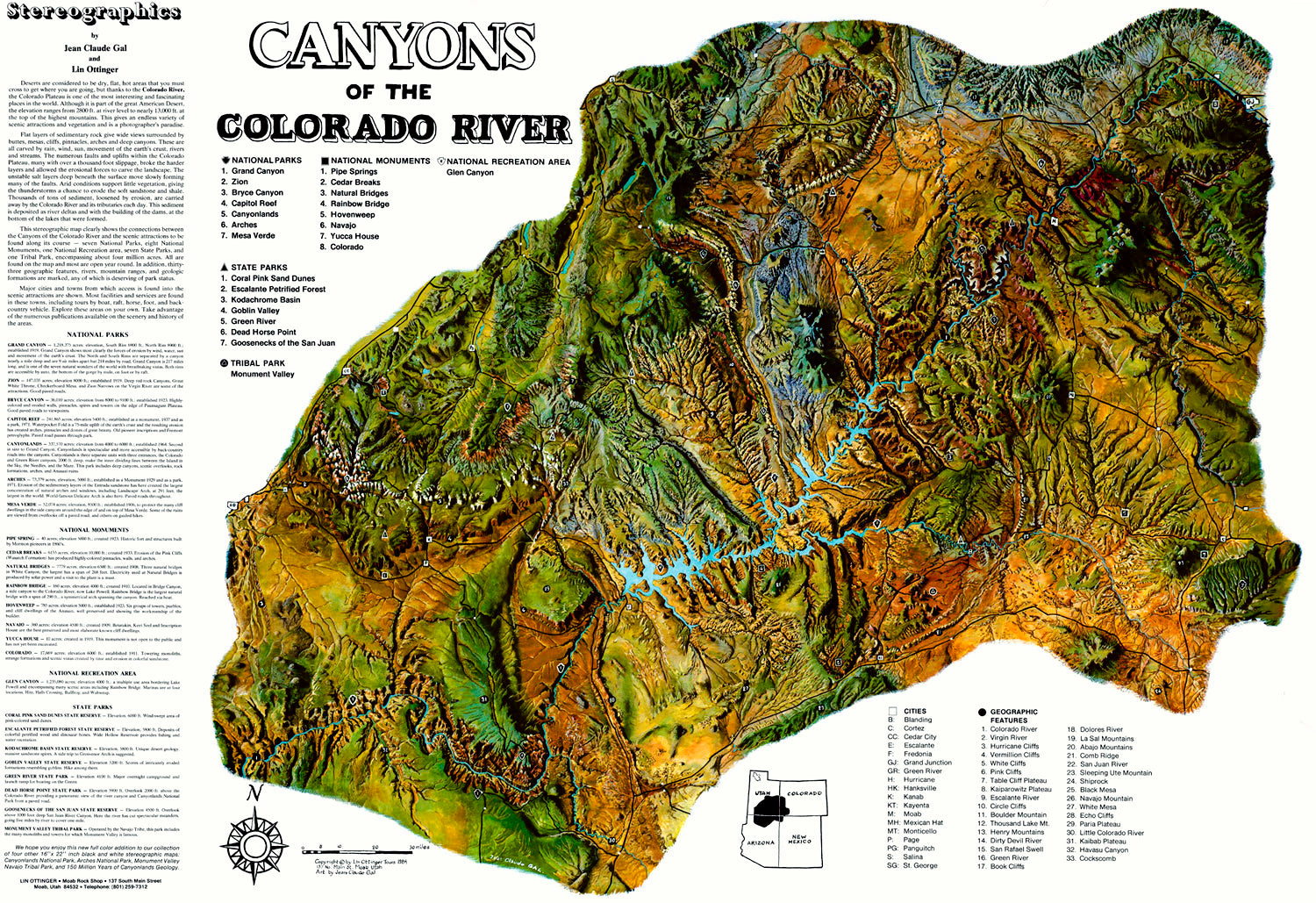 (AZ., UT., CO., NM, - Colorado River)CANYONS OF THE COLORADO RIVER