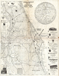 (FL.- Space Coast) Range &amp; Township Map Of Florida's Mooncoast...