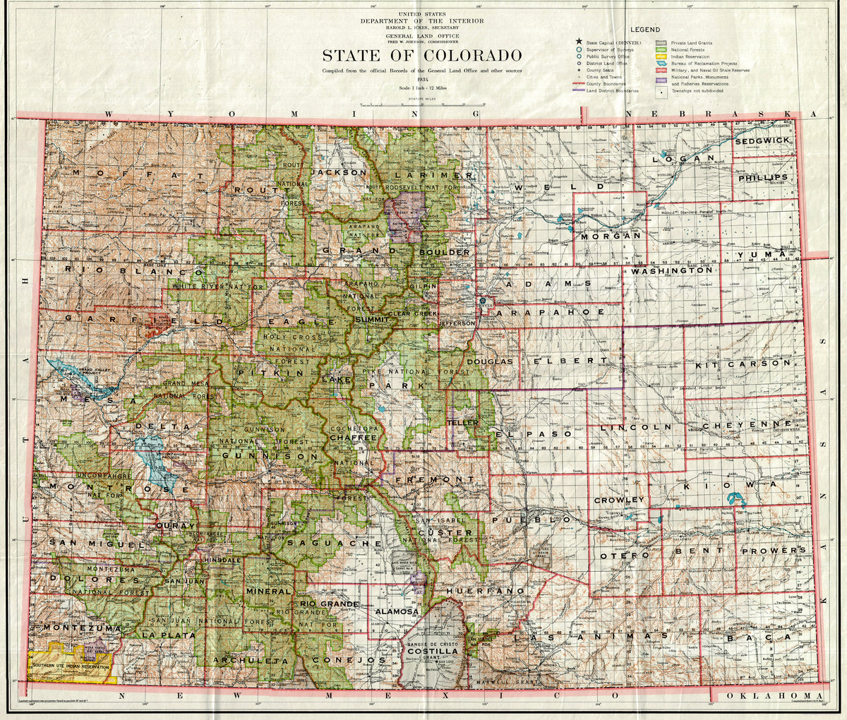 (CO.) State of Colorado – The Old Map Gallery