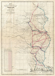 (West) Map Illustrating the plan of the defences of the Western &amp; North Western Frontier