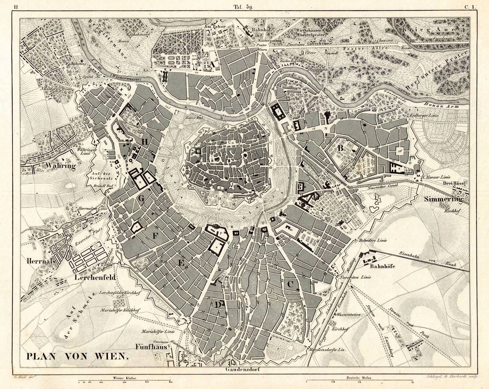 (Austria - Vienna) Plan Von Wien