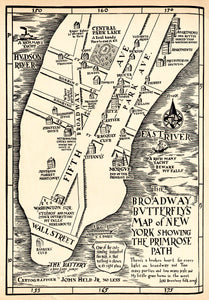 (NYC - NY) The Broadway Butterflys Map of New York