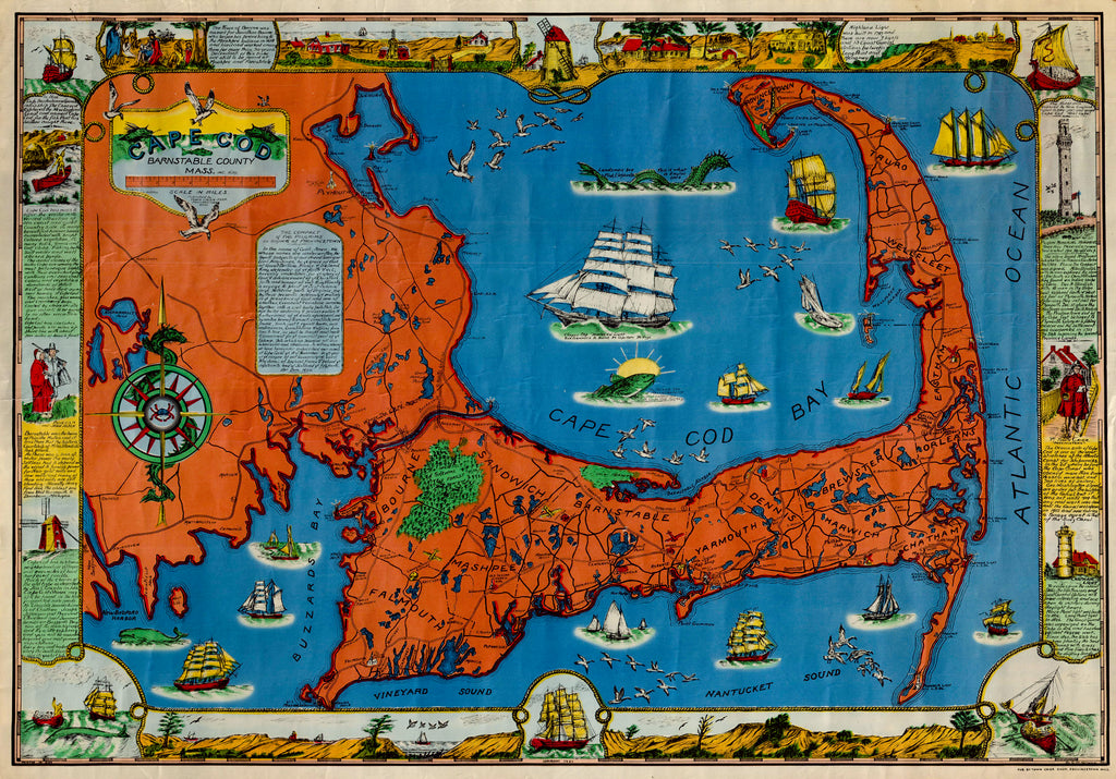 Cape Cod Section Map Pictorial Maps – Tagged