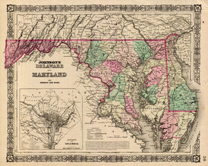 (DE., MD., D.C.) Johnson's Delaware And Maryland,