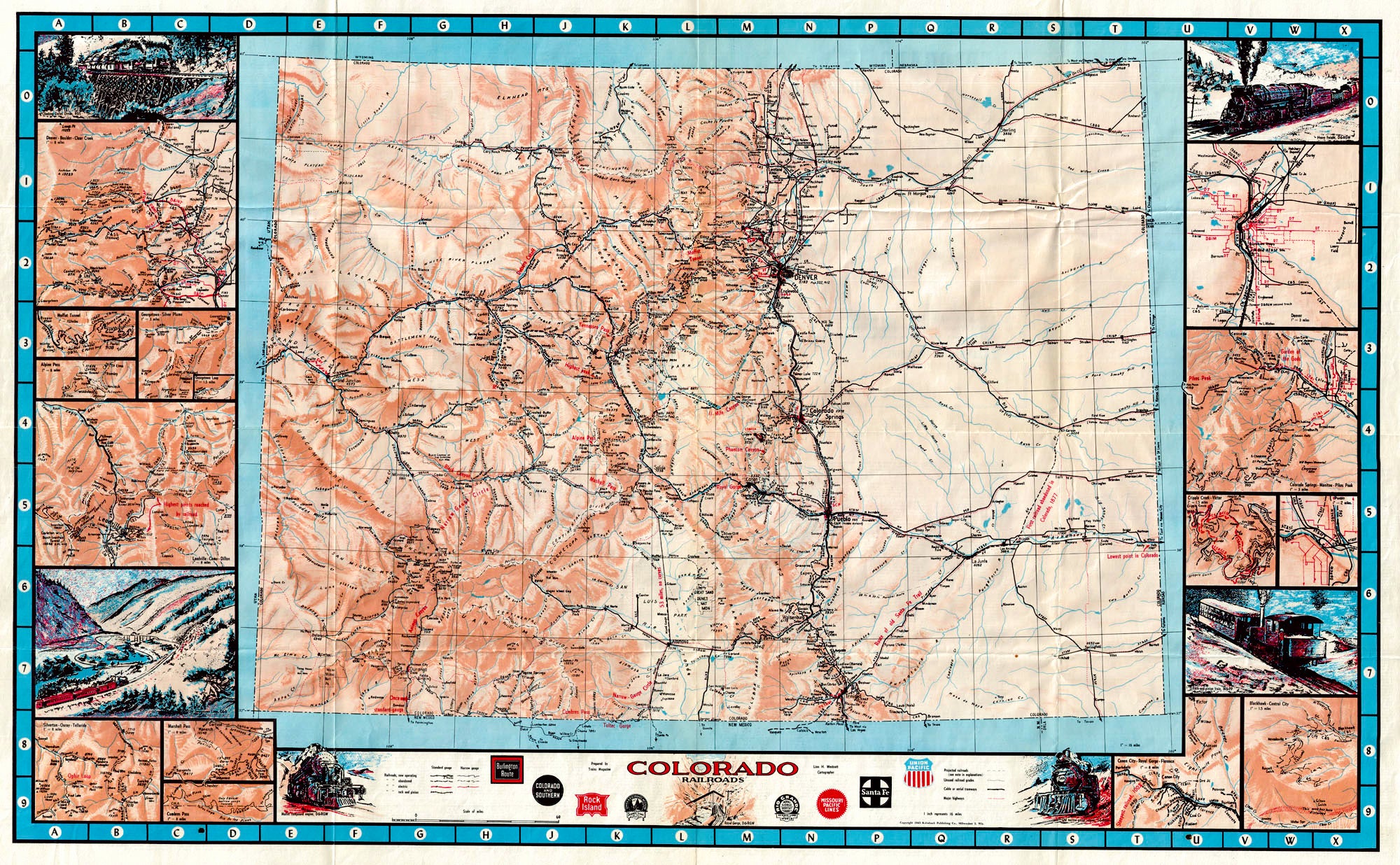 (CO. - Railroad) Colorado Railroads – The Old Map Gallery