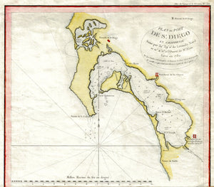 (CA. - San Diego) Plan Du Port De St. Diego En Californie Situe par...