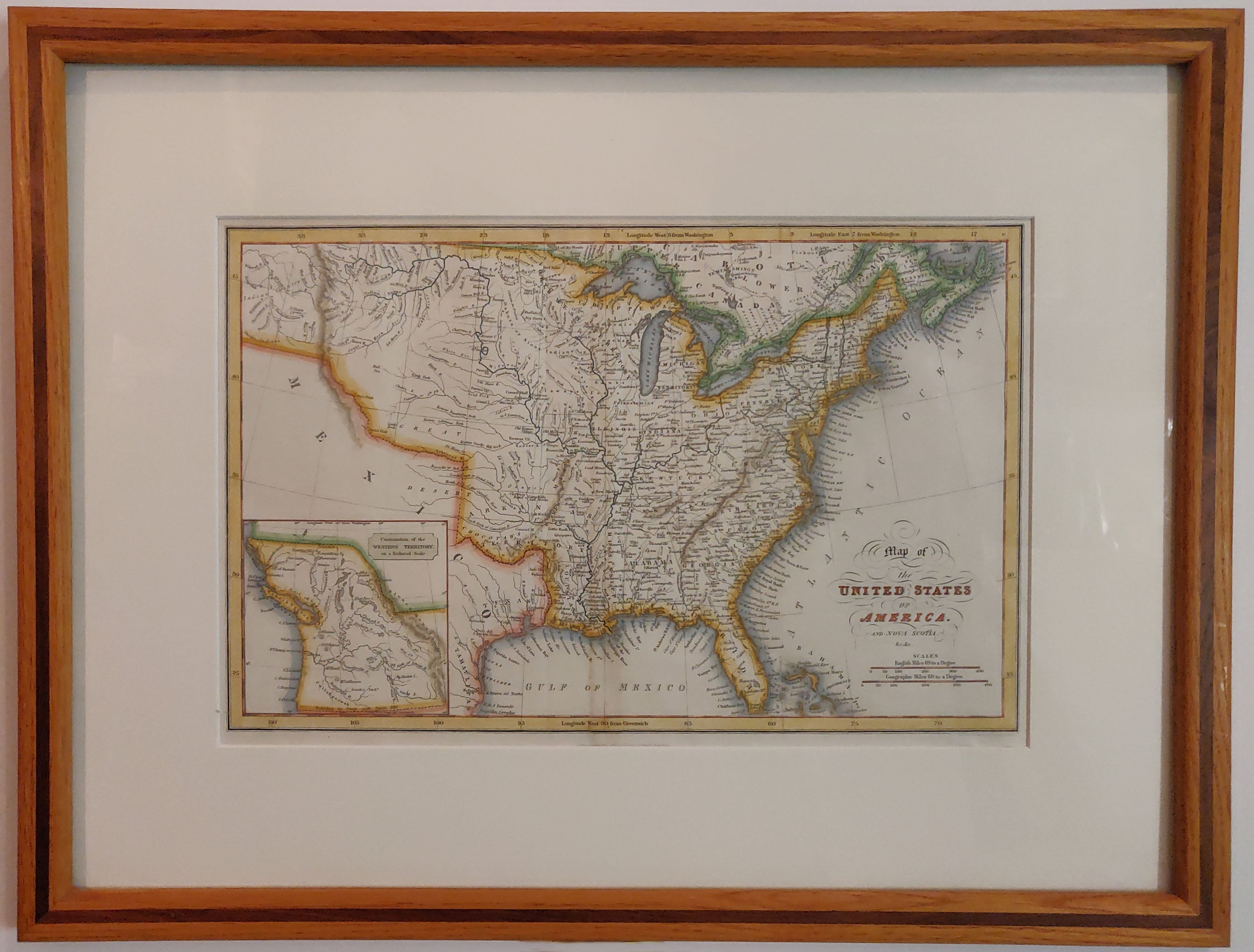 (U.S.) Map of the United States Of America. And Nova Scotia &c &c