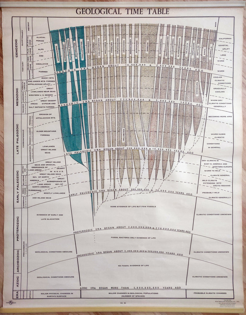 Geol Table (Geology) Geological Time Table – The Old Map Gallery