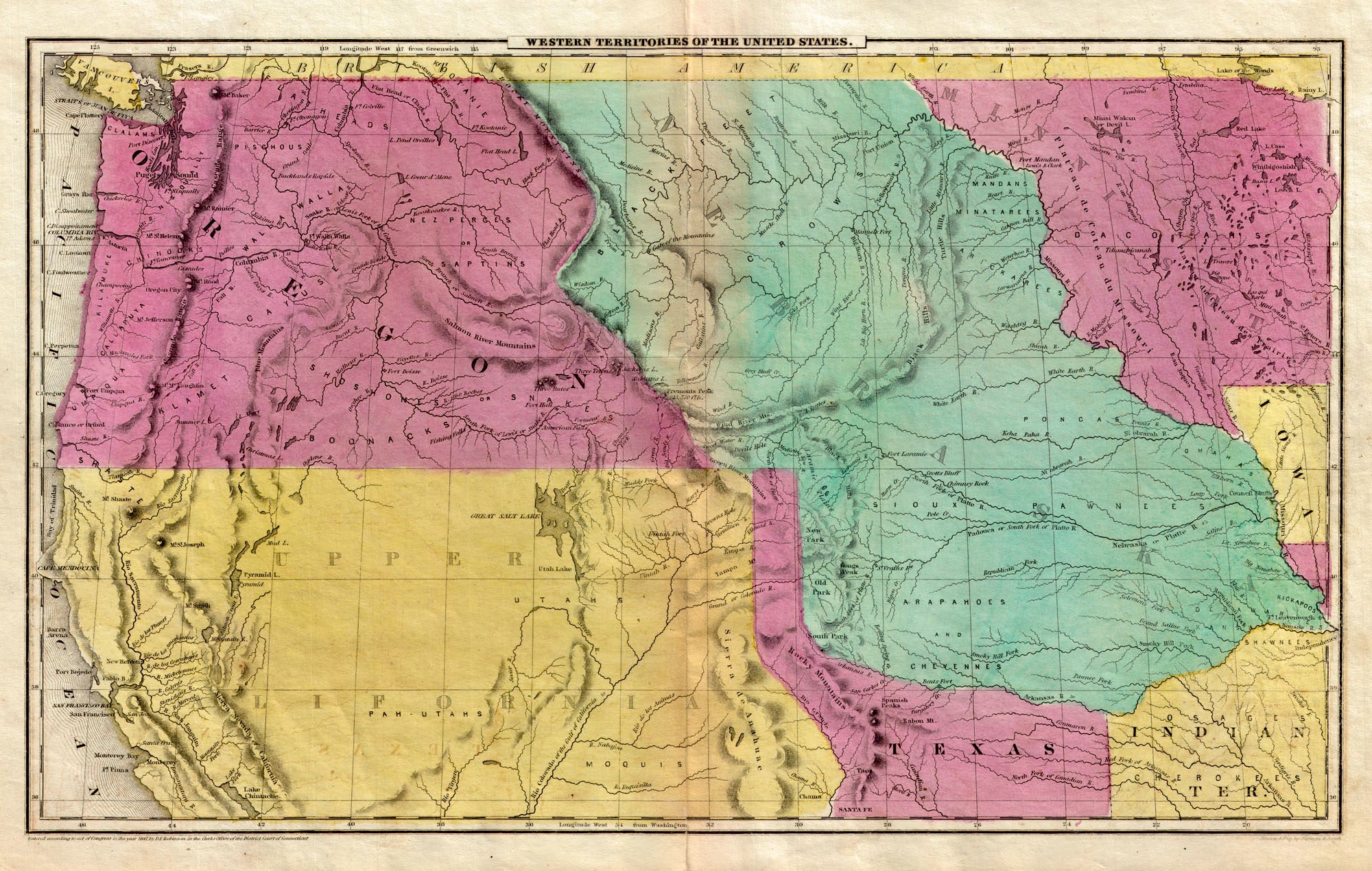 (West) Western Territories Of The United States