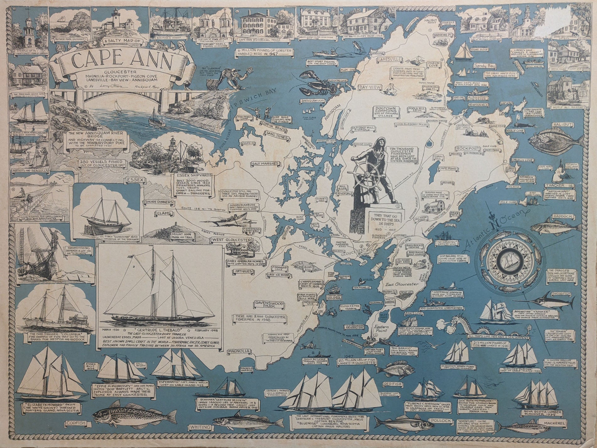 (MA. - Cape Ann) A Salty Map of Cape Ann – The Old Map Gallery