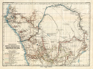 (Africa - Equatorial Guinea, Gabon,Congo, Angola) Unbersichtskarte Der Neuesten