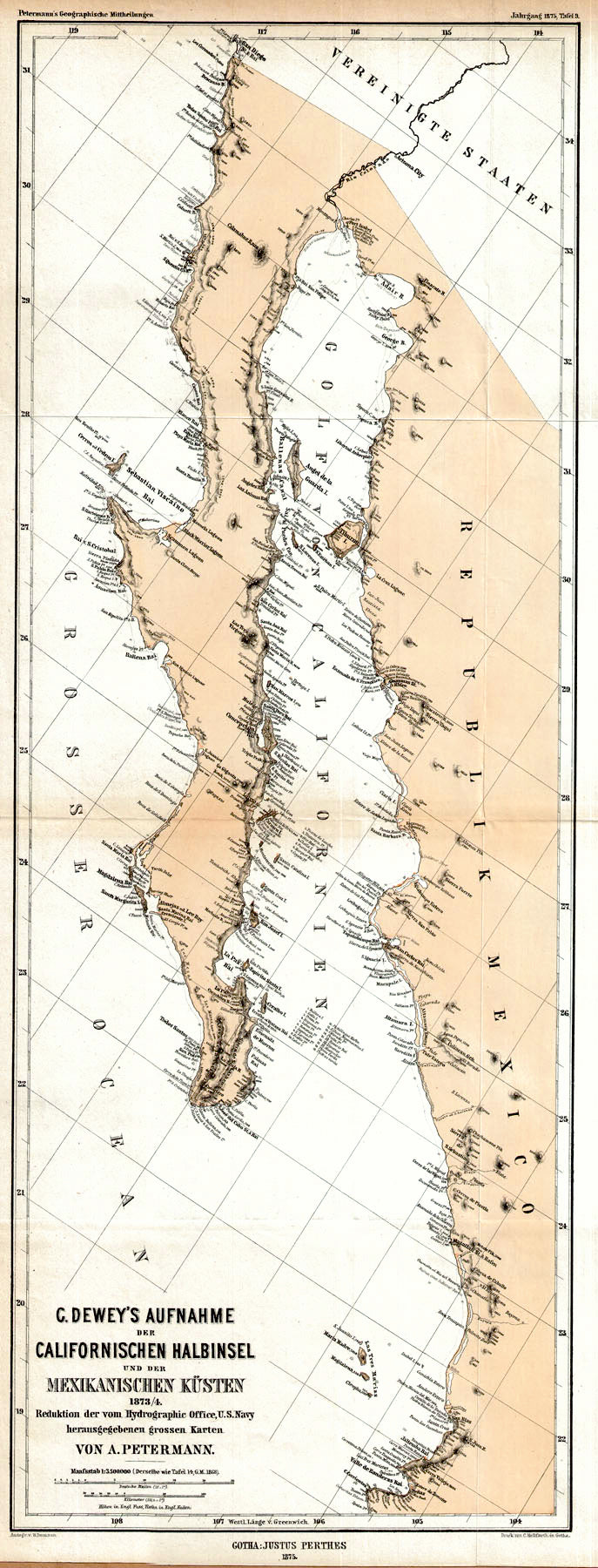 (Mexico - Baja) G. Dewey's Aufnahme Der Californischen Halbinsel...