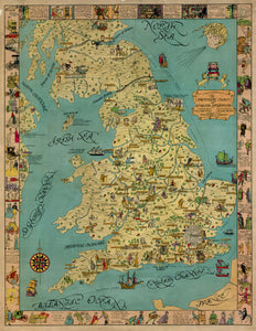 (England, Wales)A Pictorial Chart Of English Literature