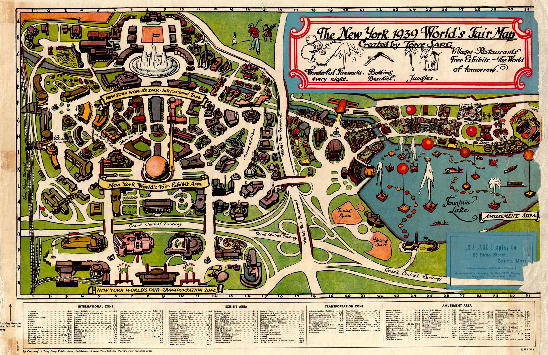 (NY.-NY) The New York 1939 World's Fair Map