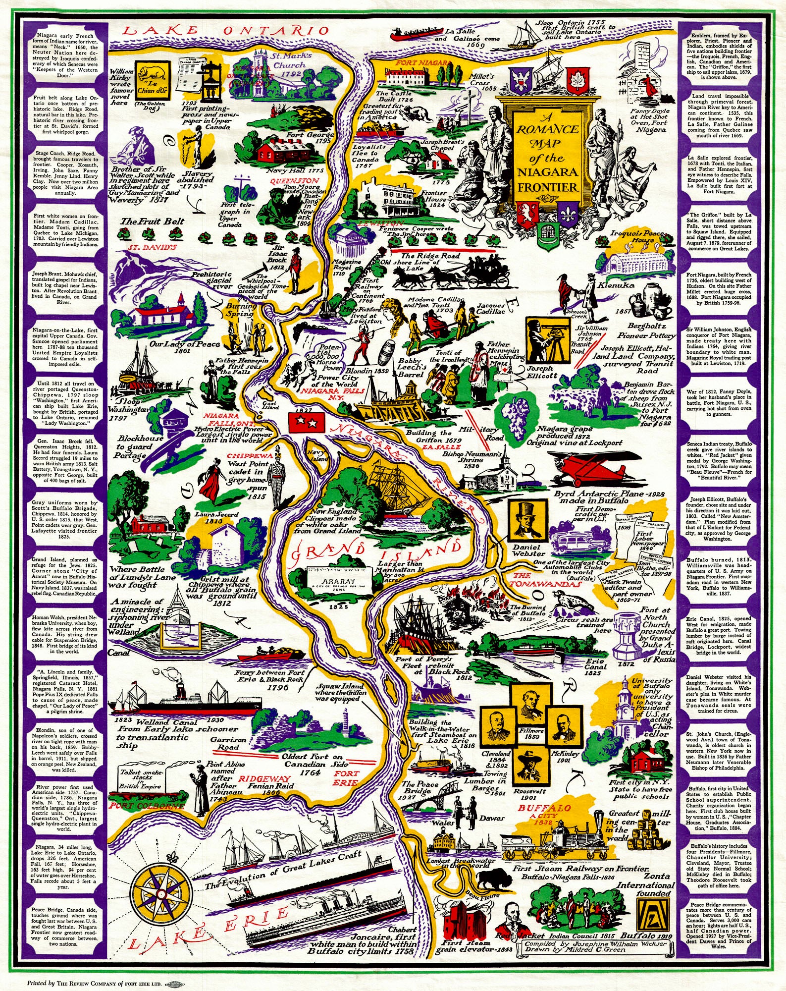 (NY-Niagara Area) A Romance Map of the Niagara Frontier