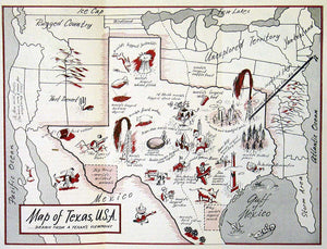 (Texas) Map of Texas, U.S.A.