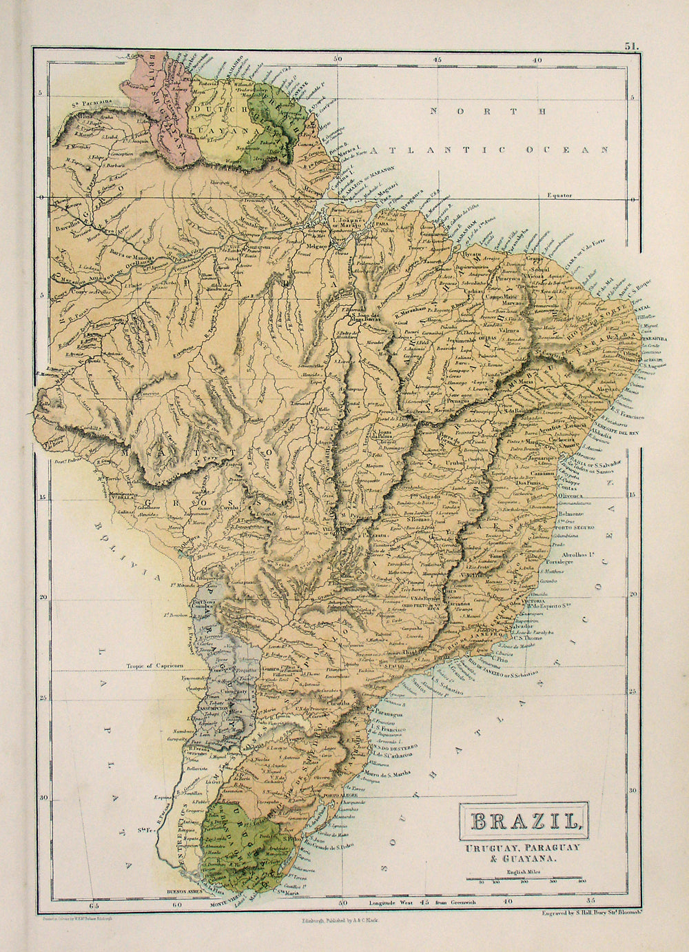 Brazil, Uruguay, Paraguay, & Guayana