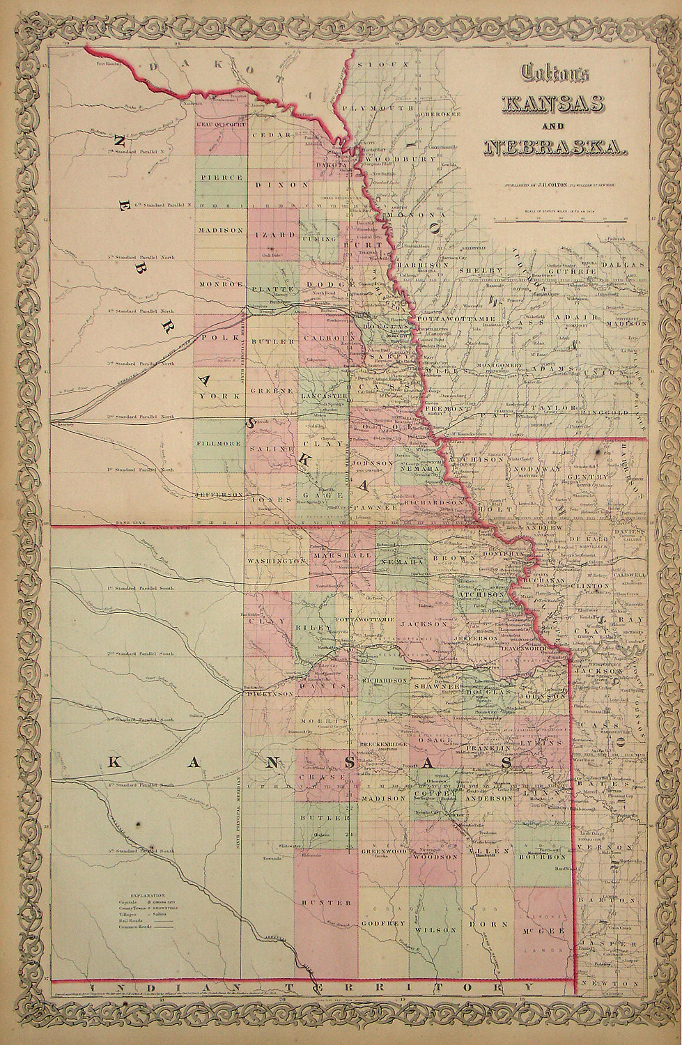 (KS. - NE.) Colton's Kansas and Nebraska