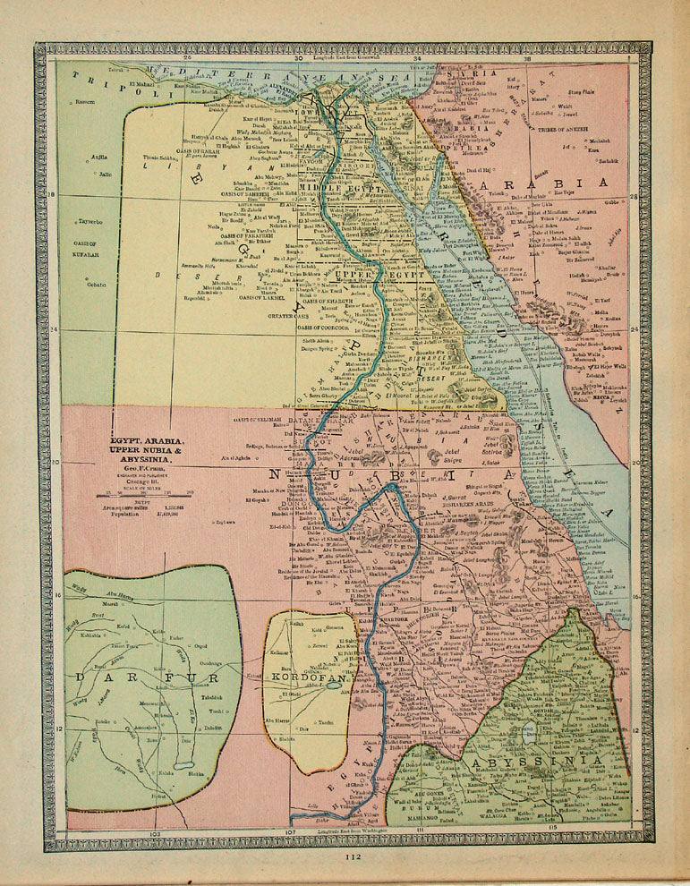 Egypt,  Arabia, Upper Nubia & Abyssinia