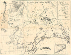 (Alaska) Gascon's Clondyke Map : Gold fields of Alaska